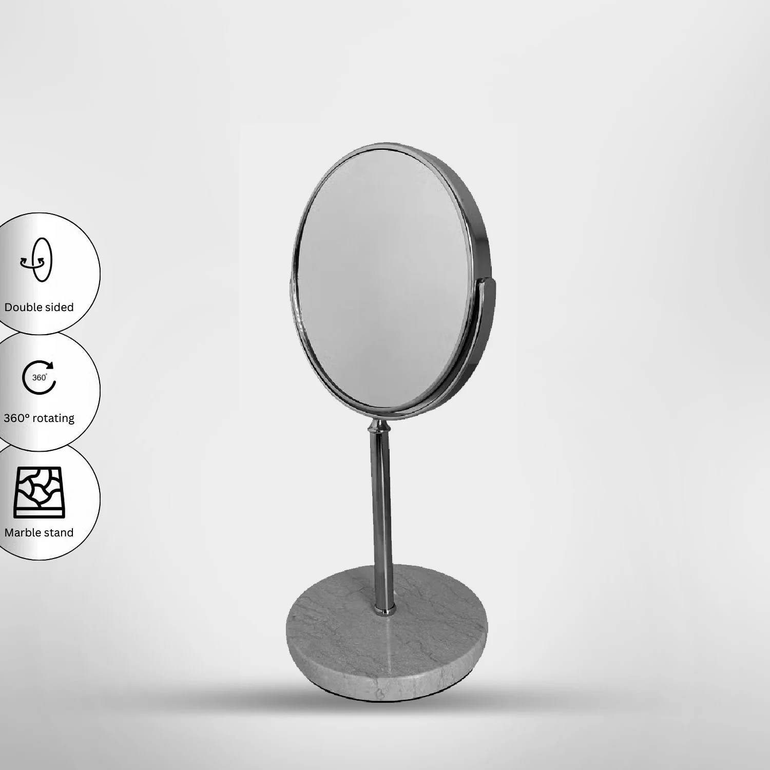 Pearl Coast Perfect View 360° Rotating Mirror: Dual-Sided 1X And 3X Magnification for Flawless Detail - Image 4