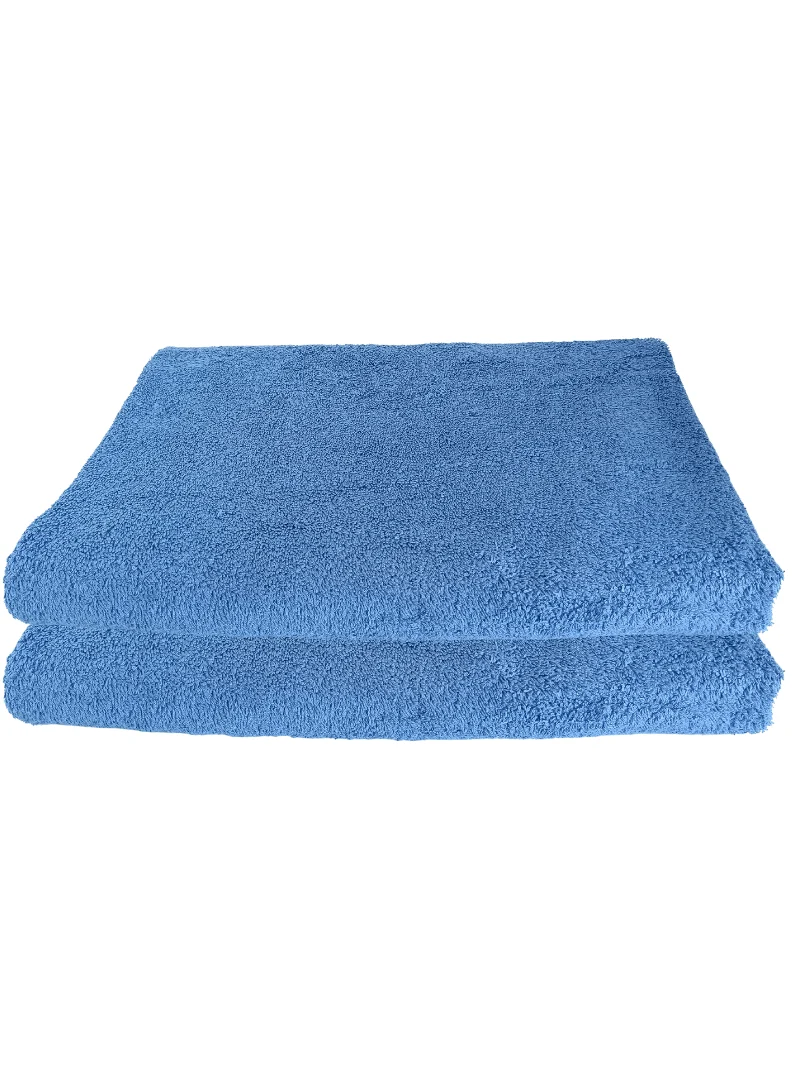 Bella Casa - 4 pc Luxury Towel Set, 100% Premium Cotton, 630 GSM, Ultra Soft and Highly Absorbent, Expertly Woven for Durability, Hotel & Spa Quality Towels, 2 Bath Towel 70X150, 2 Face Towel 30X30cm, Blue - Image 3