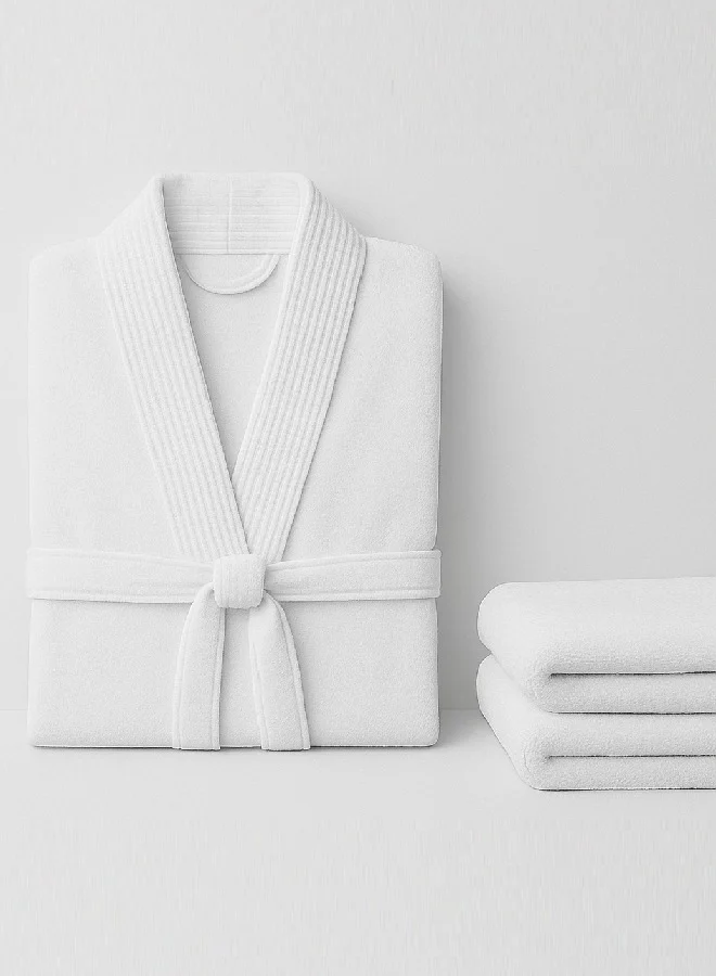 400 GSM Velour Cotton Bathrobe – Kimono Style | Luxurious & Lightweight | Ultra-Soft Finish | Unisex Loungewear | 125cm Length - Image 2