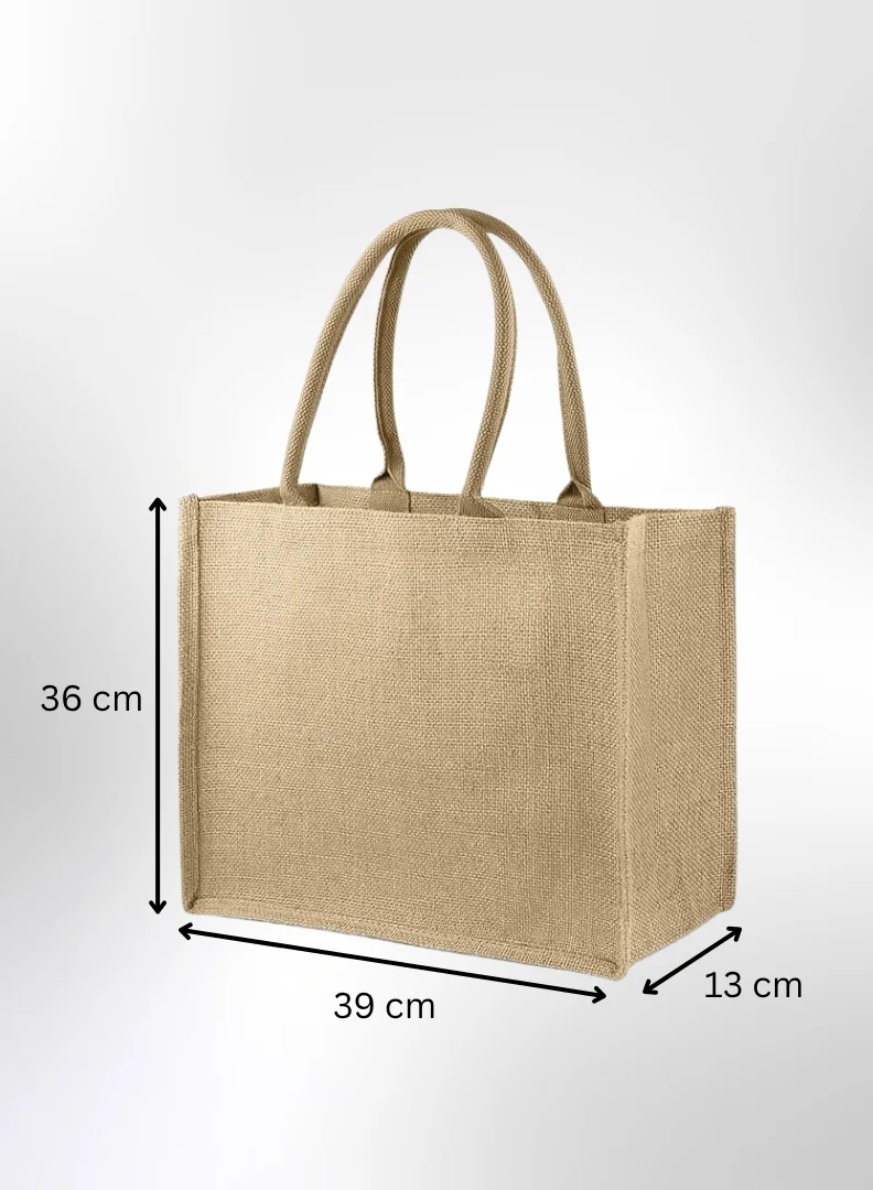 Dubai Souvenir Jute Bag – EcoChic Tote Bags | Pack of 12 | Durable, Stylish & Reusable - Image 3