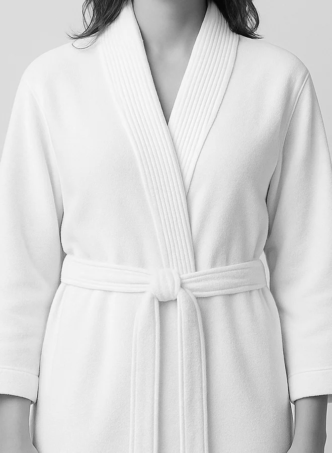 400 GSM Velour Cotton Bathrobe – Kimono Style | Luxurious & Lightweight | Ultra-Soft Finish | Unisex Loungewear | 125cm Length - Image 4